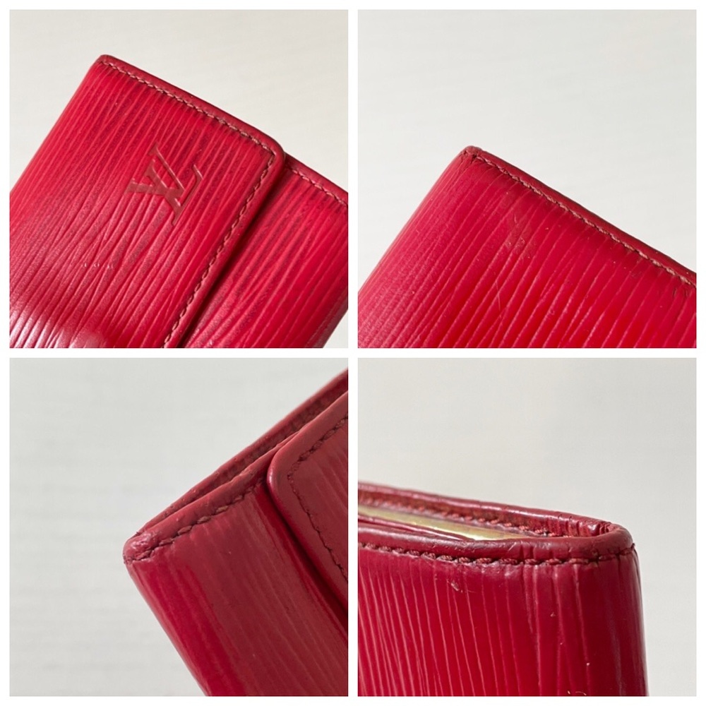 Louis Vuitton red epi leather 6 key ring case - Picture 3 of 12